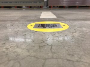 Warehouse floor labels